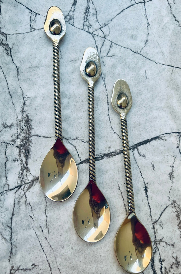 Avocado Handmade brass teaspoon - Artoon
