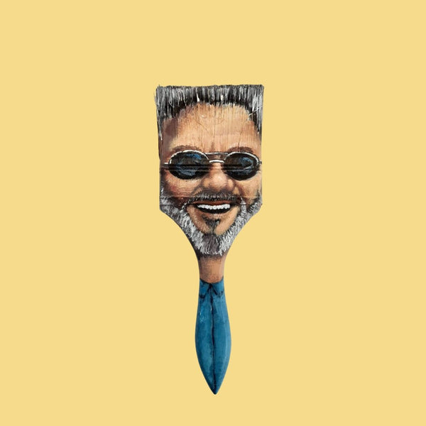 Get customized Comical portraits on recycled paintbrush. <br> Custom Wall Art by Artist Doug Ford - Artoon