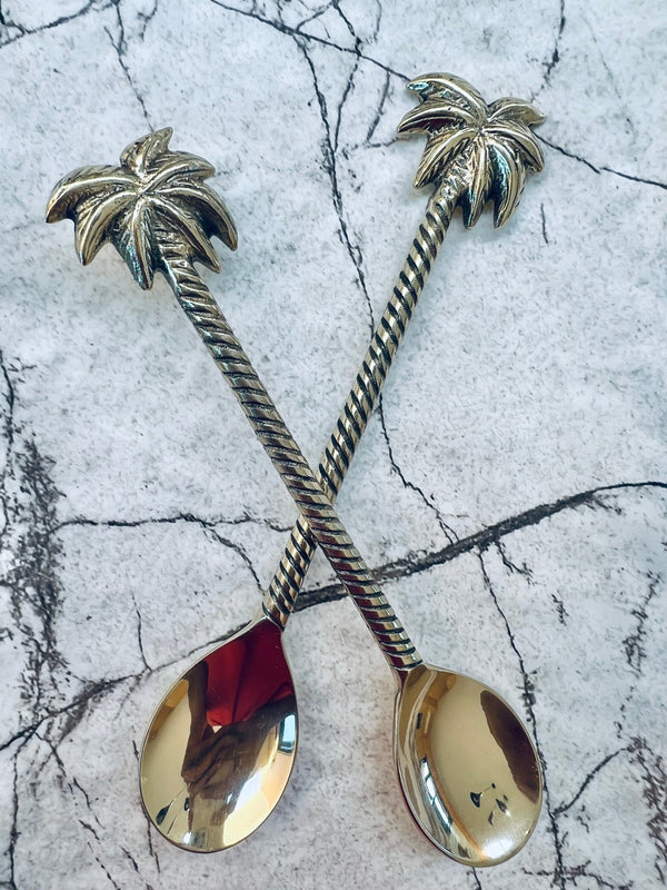 Palm tree <br> Handmade brass teaspoon - Artoon