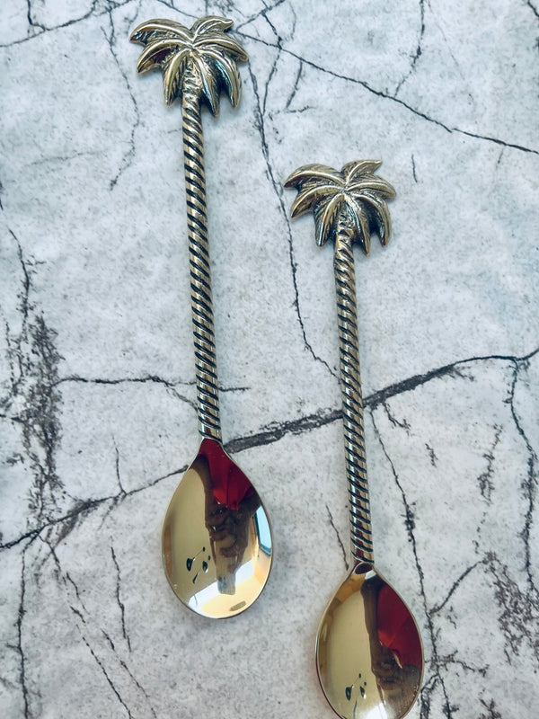Palm tree <br> Handmade brass teaspoon - Artoon