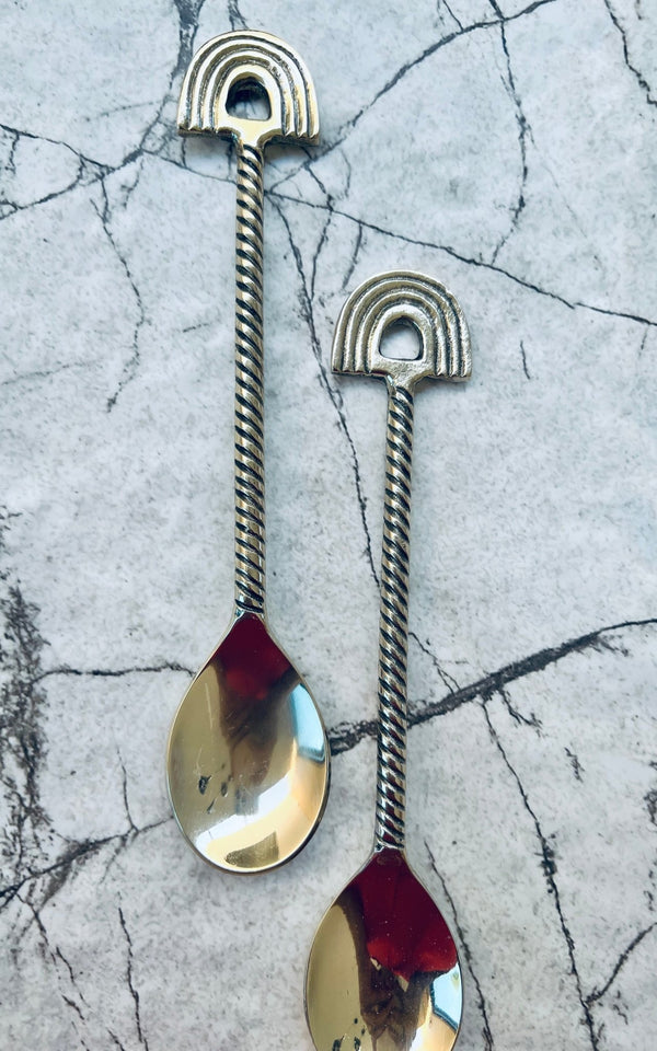Rainbow <br> Handmade brass teaspoon - Artoon