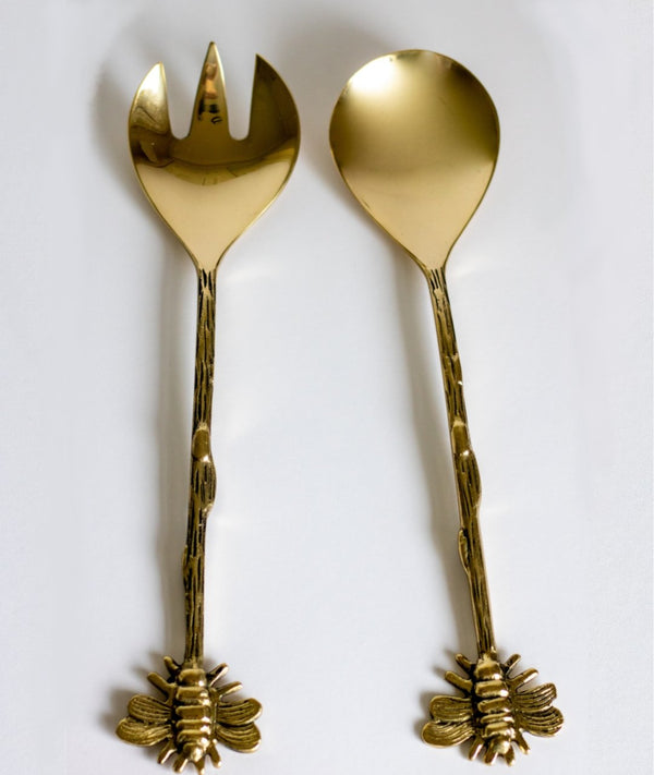 Salad Servers <br> Handmade brass Salad Servers - Artoon
