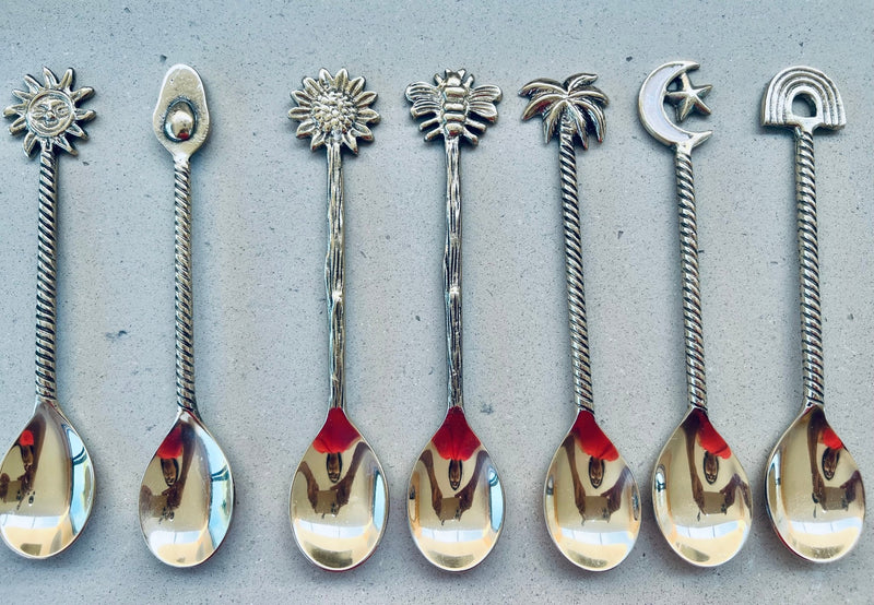 Set of 7 Handmade brass teaspoon - Artoon