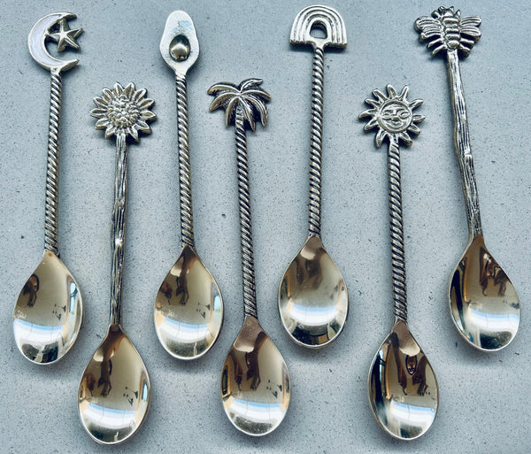 Set of 7 Handmade brass teaspoon - Artoon