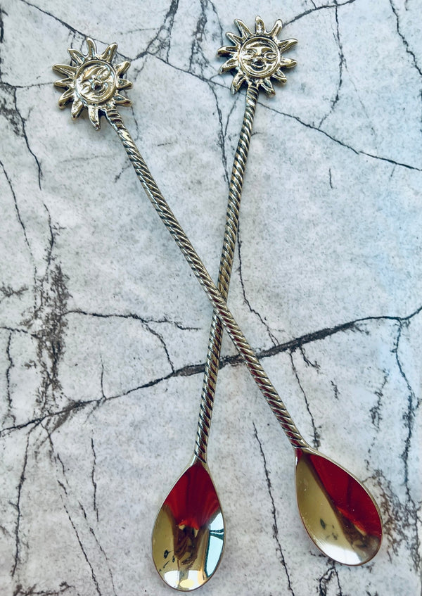 Sunshine <br> Handmade brass Bar / dessert spoon - Artoon