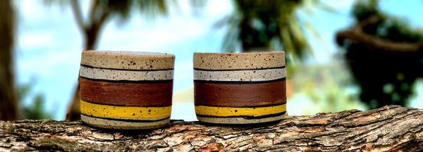 Three's a crowd handmade ceramic mugs | planters | pencil holders - Artoon